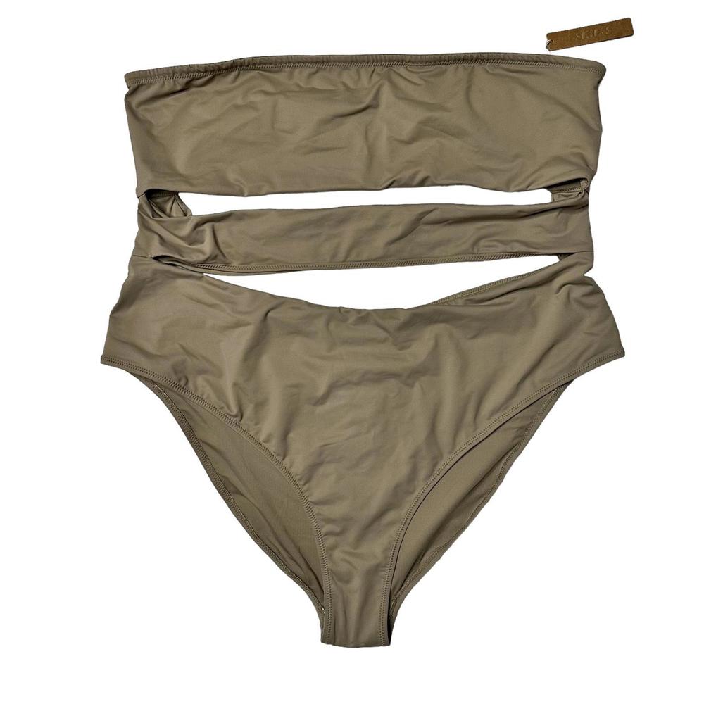 NWT Skims Swim Strapless Cut Out Monokini Swimsuit Desert Womens 4X